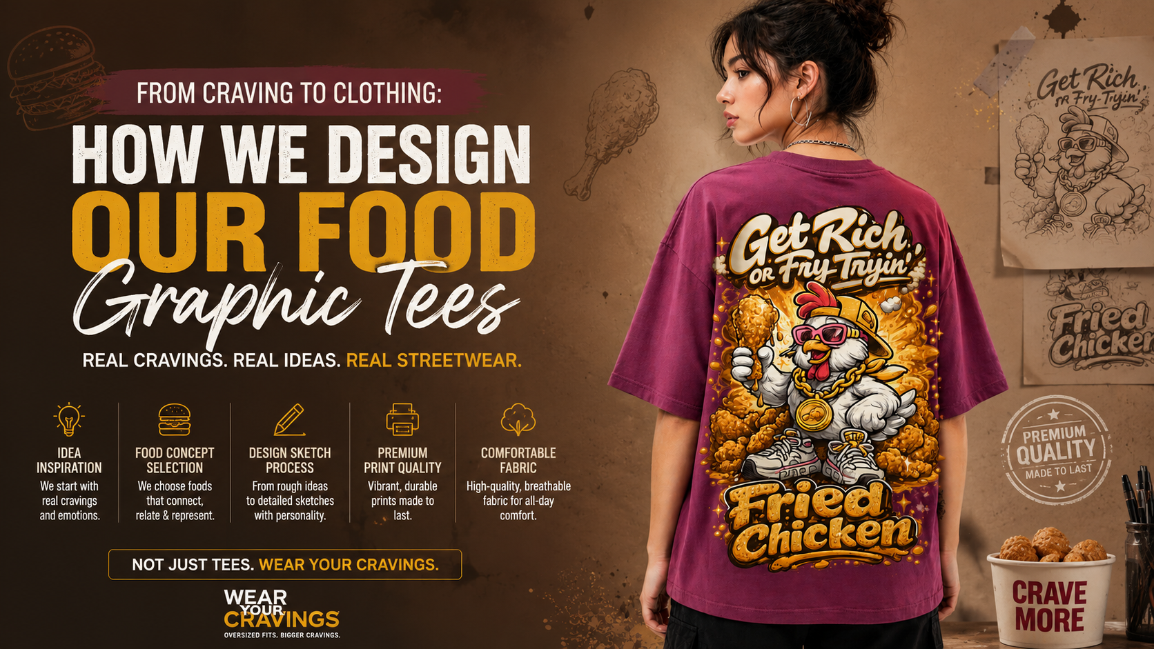 From Craving to Clothing: How We Design Our Food Graphic Tees