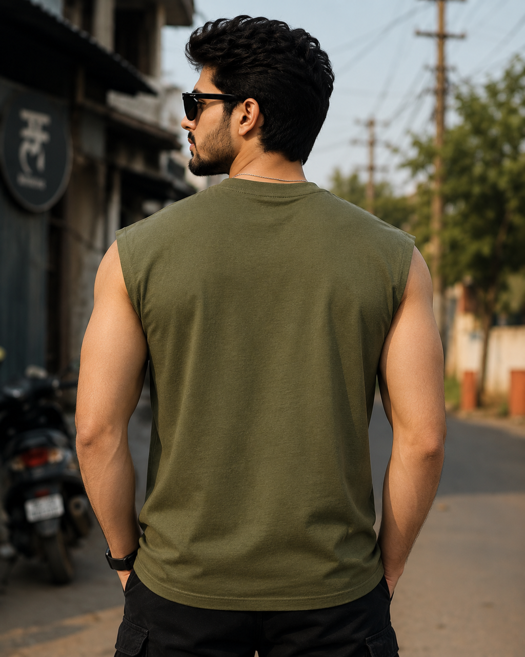 Olive Green back