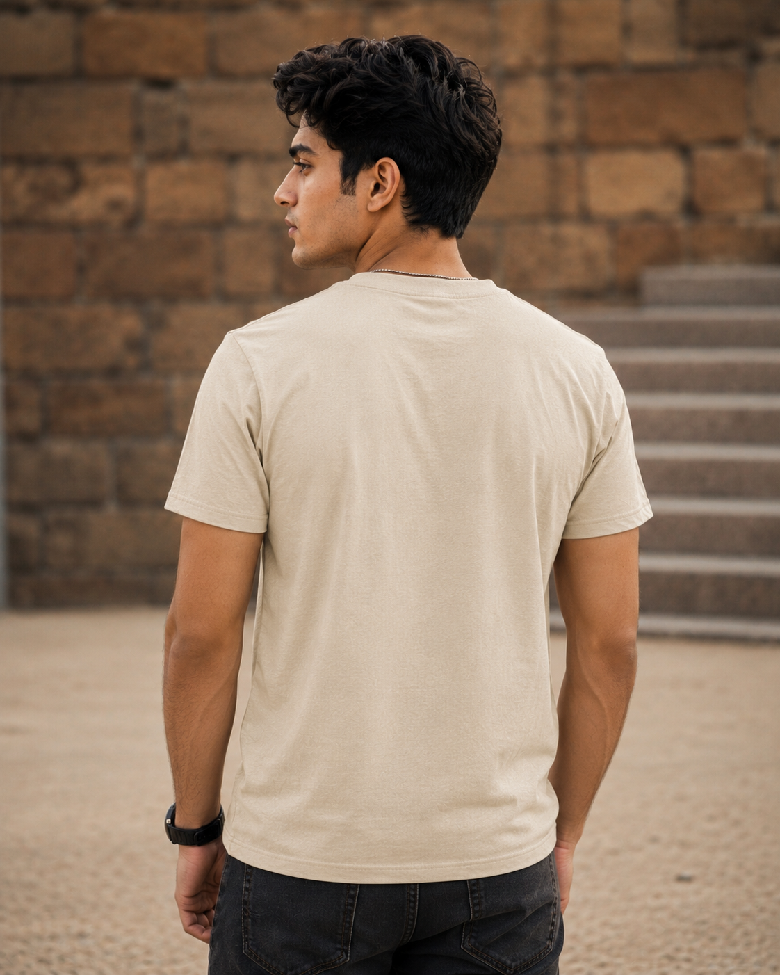Beige backside